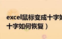 excel鼠标变成十字如何恢复箭头（鼠标变成十字如何恢复）