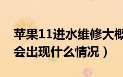 苹果11进水维修大概多少钱（苹果11进水了会出现什么情况）