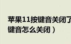 苹果11按键音关闭了怎么还响啊（苹果11按键音怎么关闭）