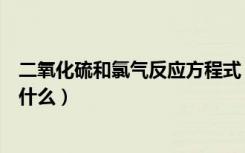 二氧化硫和氯气反应方程式（二氧化硫和氯气反应方程式是什么）