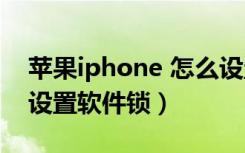 苹果iphone 怎么设置软件锁（iphone怎么设置软件锁）