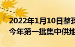 2022年1月10日整理发布：北京正式推出了今年第一批集中供地