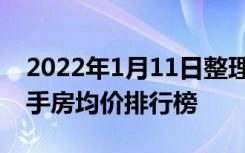 2022年1月11日整理发布：12月北京各区二手房均价排行榜