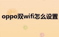 oppo双wifi怎么设置（oppo双wifi怎么用）