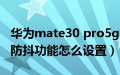 华为mate30 pro5g有防抖吗（华为mate30防抖功能怎么设置）