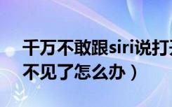 千万不敢跟siri说打开旁白（打开旁白后siri不见了怎么办）