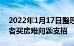 2022年1月17日整理发布：专家如何为购房者买房难问题支招