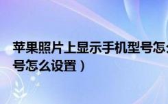 苹果照片上显示手机型号怎么设置（苹果照片上显示手机型号怎么设置）