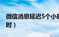 微信消息延迟5个小时（微信消息延迟几个小时）