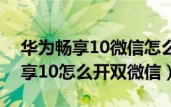 华为畅享10微信怎么设置指纹支付（华为畅享10怎么开双微信）