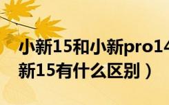 小新15和小新pro14评测结果（小新14和小新15有什么区别）