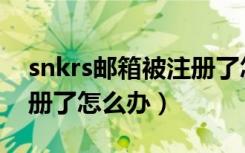 snkrs邮箱被注册了怎么办（snkrs邮箱被注册了怎么办）