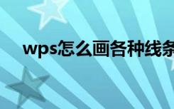 wps怎么画各种线条（wps怎么画线条）