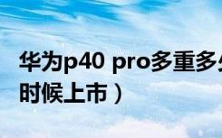 华为p40 pro多重多少克（华为p40 pro什么时候上市）