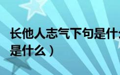 长他人志气下句是什么（长他人志气的下一句是什么）