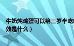 牛奶炖鸡蛋可以给三岁半吃吗（牛奶炖鸡蛋的营养价值及功效是什么）