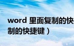 word 里面复制的快捷键是什么（word中复制的快捷键）