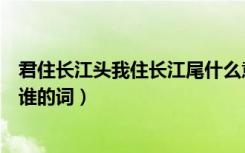 君住长江头我住长江尾什么意思（我住长江头君住长江尾是谁的词）