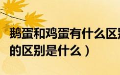 鹅蛋和鸡蛋有什么区别在营养上（鹅蛋和鸡蛋的区别是什么）