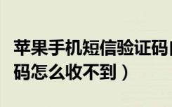 苹果手机短信验证码自动提取（苹果短信验证码怎么收不到）