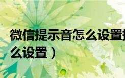 微信提示音怎么设置提醒一下（微信提示音怎么设置）