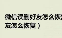 微信误删好友怎么恢复安卓系统（微信误删好友怎么恢复）