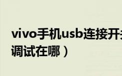 vivo手机usb连接开关打不开（vivo手机usb调试在哪）