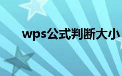 wps公式判断大小（wps公式怎么用）