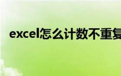 excel怎么计数不重复项（excel怎么计数）