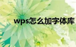 wps怎么加字体库（wps怎么加字体）