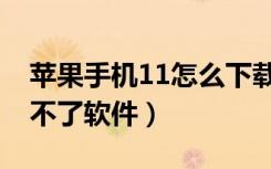 苹果手机11怎么下载软件（苹果11商店下载不了软件）