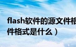 flash软件的源文件格式是什么（flash的源文件格式是什么）