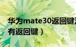 华为mate30返回键没反应（华为mate30没有返回键）