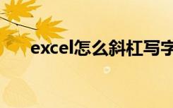 excel怎么斜杠写字（excel怎么斜杠）