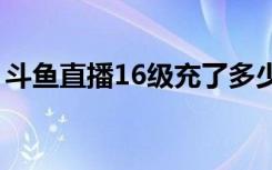 斗鱼直播16级充了多少钱（斗鱼飞机多少钱）