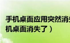 手机桌面应用突然消失该怎么恢复（应用在手机桌面消失了）