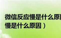 微信反应慢是什么原因消息收得晚（微信反应慢是什么原因）