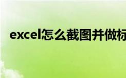 excel怎么截图并做标志（excel怎么截图）