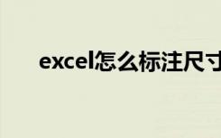 excel怎么标注尺寸（excel怎么标注）