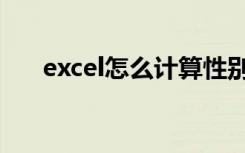 excel怎么计算性别（excel怎么计算）