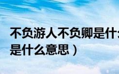 不负游人不负卿是什么意思（不负春光不负卿是什么意思）