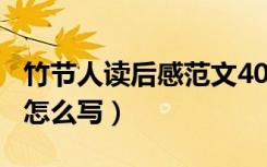 竹节人读后感范文400字（《竹节人》读后感怎么写）