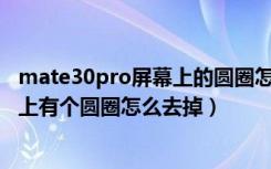 mate30pro屏幕上的圆圈怎么去掉（华为mate30手机屏幕上有个圆圈怎么去掉）