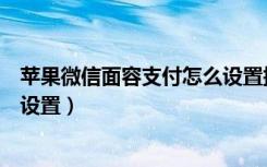 苹果微信面容支付怎么设置提示音（苹果微信面容支付怎么设置）