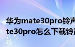 华为mate30pro铃声无缘无故的响（华为mate30pro怎么下载铃声）