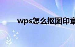 wps怎么抠图印章（wps怎么抠图）