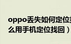 oppo丢失如何定位找回（oppo手机丢了怎么用手机定位找回）