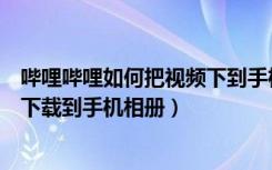 哔哩哔哩如何把视频下到手机相册（如何把哔哩哔哩的视频下载到手机相册）