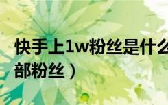 快手上1w粉丝是什么意思（快手1w怎么看全部粉丝）