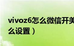 vivoz6怎么微信开美颜（vivoz6视频美颜怎么设置）